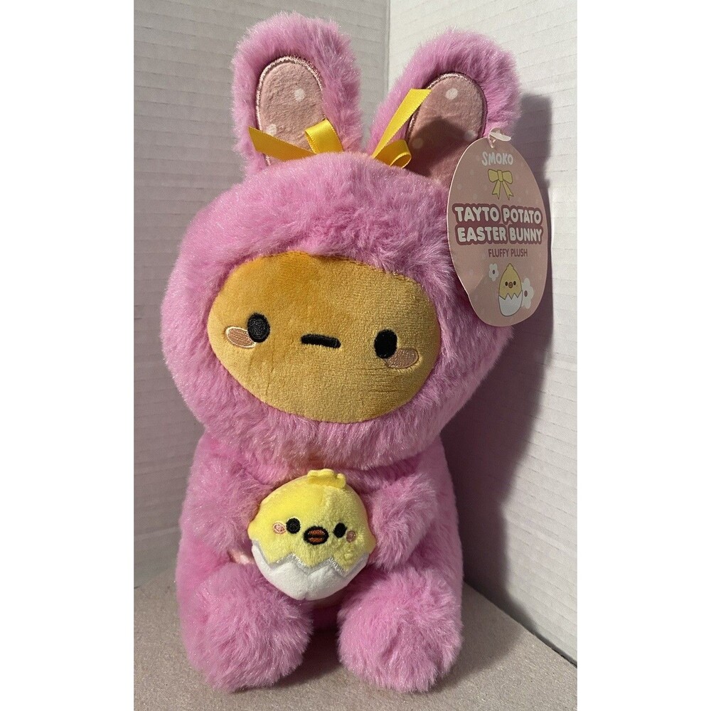 Smoko Tayto Potato Easter Bunny 10” Plush Brand New w/Tags Pink Soft Stuffed